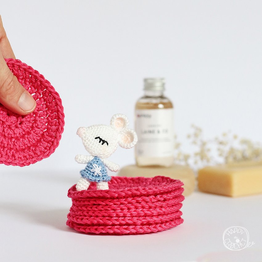 Campagne Octobre Rose Phildar et Happy Crochet Etc - Kit DIY Disques Demaquillants pour 