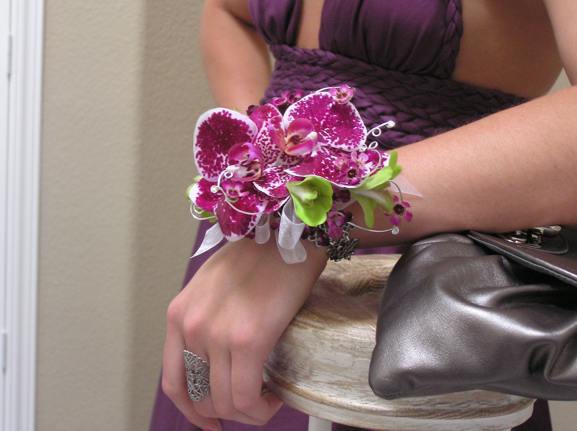 Wrist corsage created by Kristi Landphere