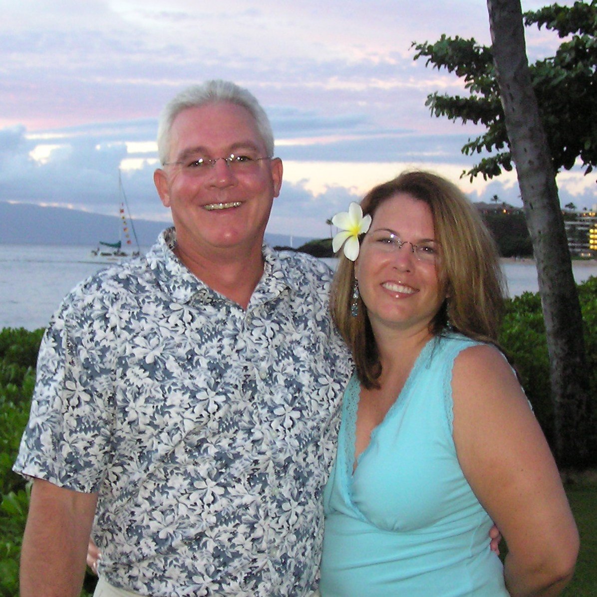 Kristi Landphere and husband Michael on vacation in Maui