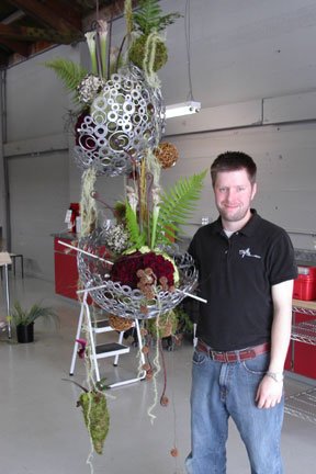Erik Witcraft metal suspended floral design
