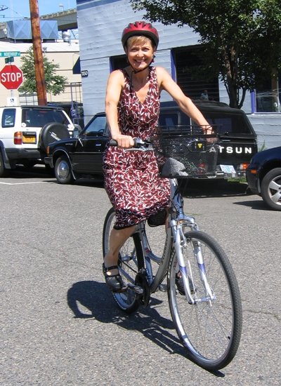 Leanne Kesler riding bike