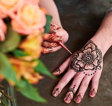 Amanda Gilbert shares her "Happy Henna" Flower art on J Schwanke's Life in Bloom!