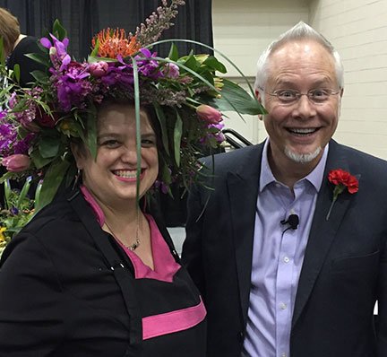 Chef Jenna wins the uBloom Flower Challenge for the Grand Rapids Gilda's Club!