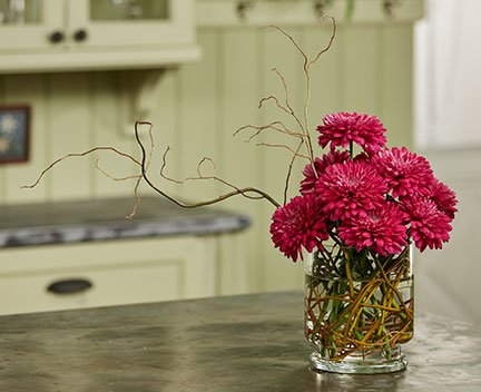 Using the Hana Kubari Technique - J creates a flower support system using natural branches that are exposed on Life in Bloom!