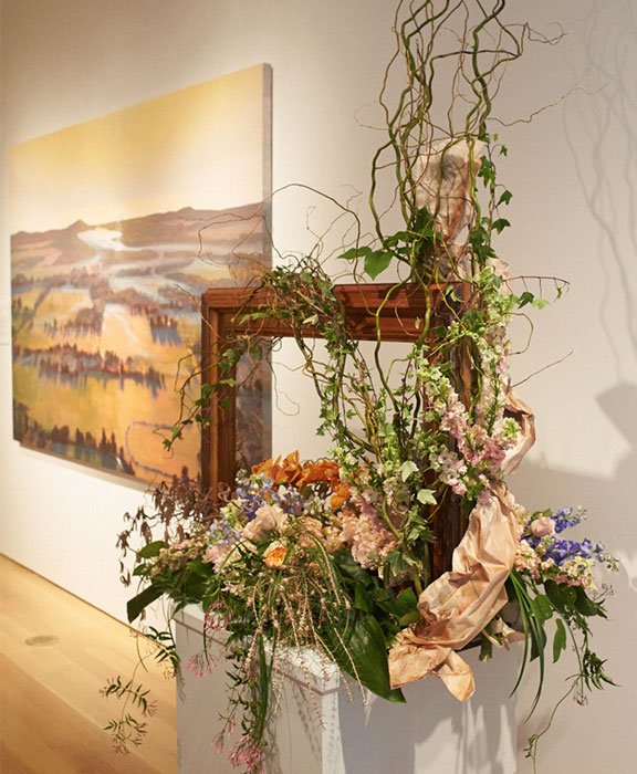 My Friend Gary Wells AIFD created this interpretation in flowers from Art at the Grand Rapids Art Museum.