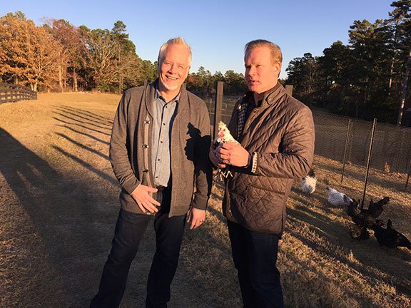 J and Allen during the Life in Bloom Filming at Poultryville on Moss Mountain Farm!