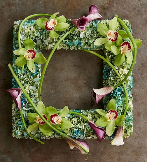 Inspired by J's Friend Mandy Majerik- J recreates this wreath with orchids and calla lilies!