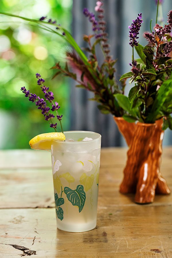 Lavender Collins- #Flower Cocktail Hour Lavender and Lemon appear in this refreshing Lavender Collins Cocktail- that's easy to make- and beautiful to serve! 