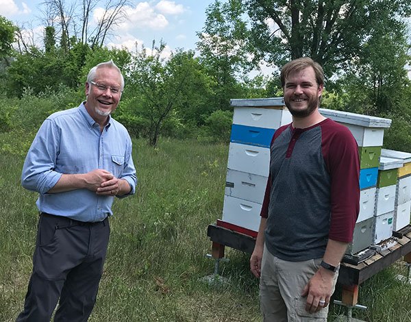 J and Jason - on location at his Local Beehives at Aberdeen Apiary- Grand Rapids MI