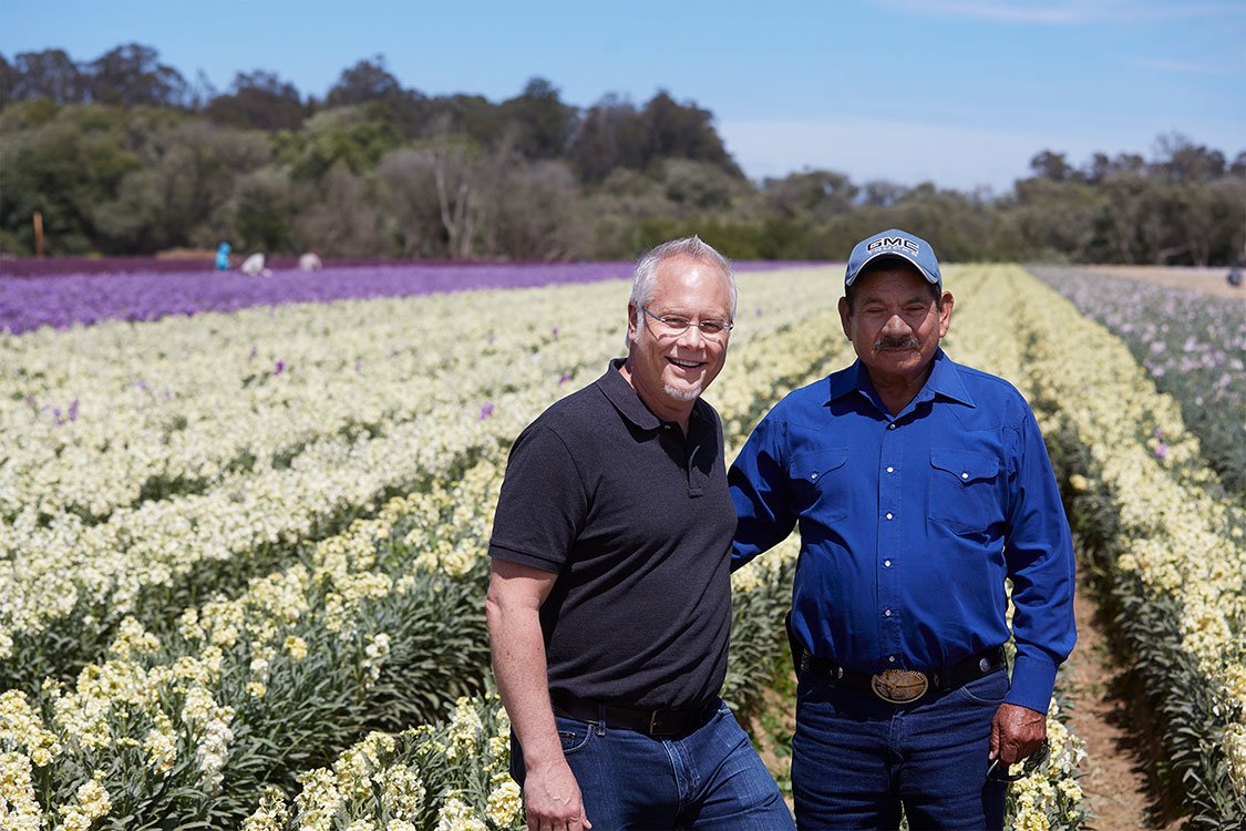 J Visits Flower Friend Joe Ortiz Sr. at Joseph & Sons - Stock Farm in California in Season 4 of "Life in Bloom".