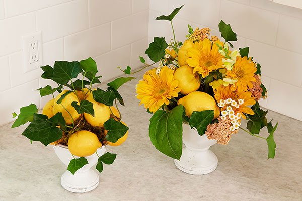 Sunflowers make an unexpected appearance in the Lemon and Ivy Bouquets in "Fiore Italia" 