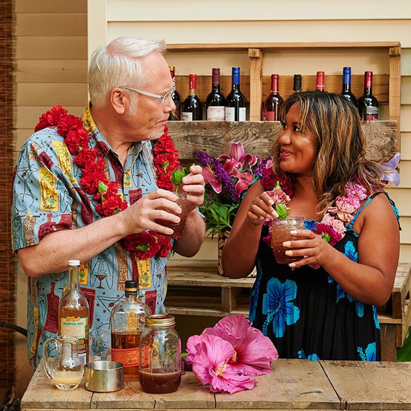 It's Flower Cocktail Hour- in the Tropics- as we make the Tropical Hibiscus Bourbon Cocktail- on Life in Bloom!