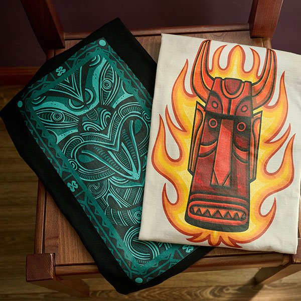 Anthony's Art adorns these T-shirts as well as Signage, Menus and more at Max's South Seas Hideaway!