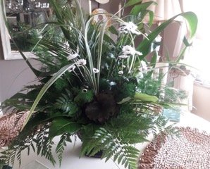 Viewer Nancy Combest sent in this picture of her an All foliage arrangement she was inspired to create from Season 1 