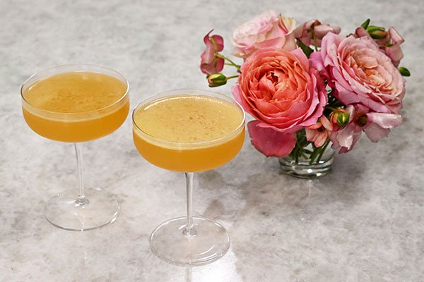 The Sidecar Cocktail- enhanced by Glorious Garden Roses- from www.GardenRosesDirect.com  