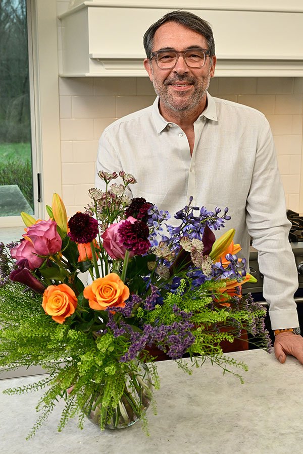 Among other Talents- Jean-Yves is a wonderful flower arranger...