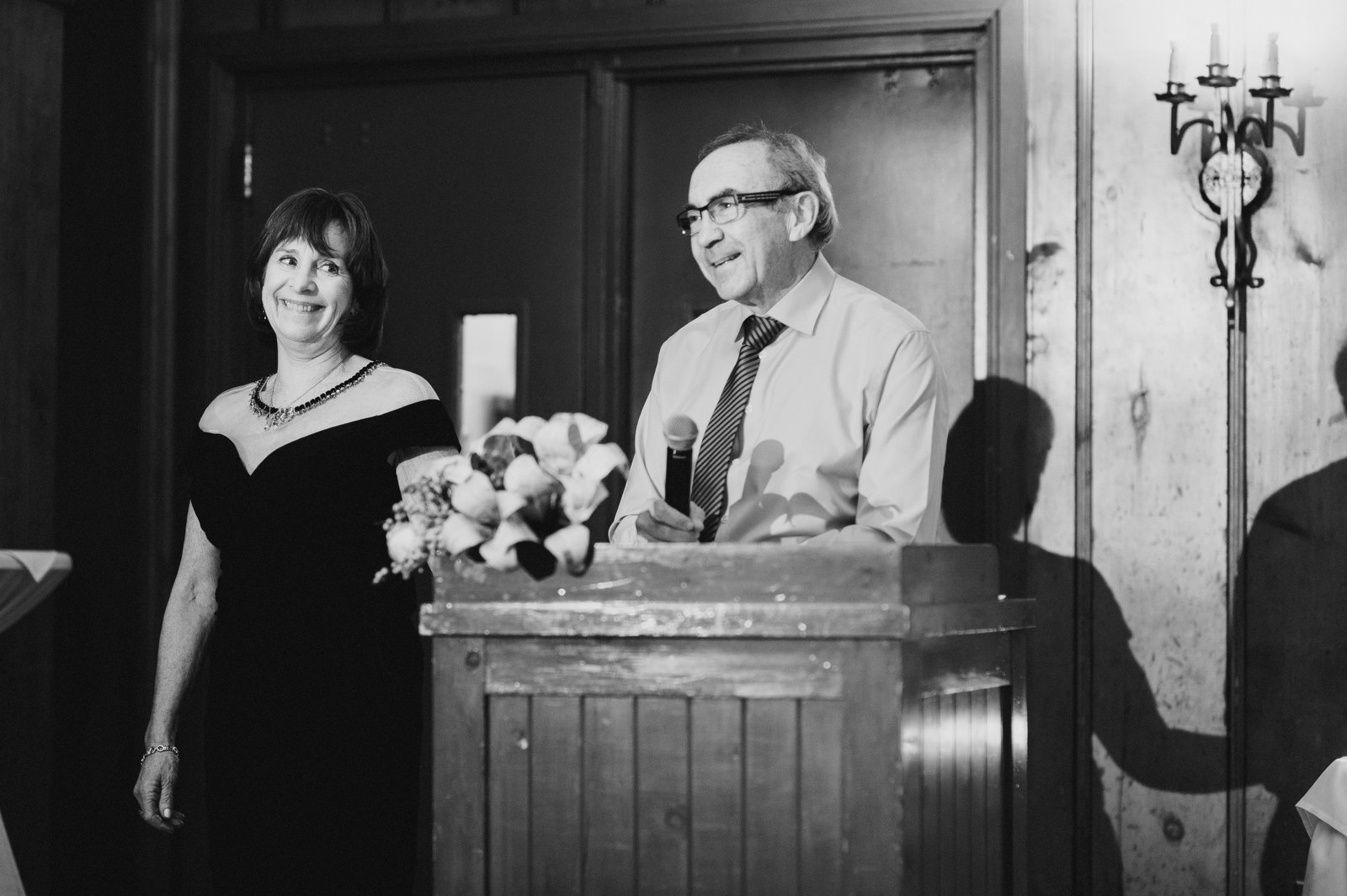 father and mother of the groom wedding speech in black and white
