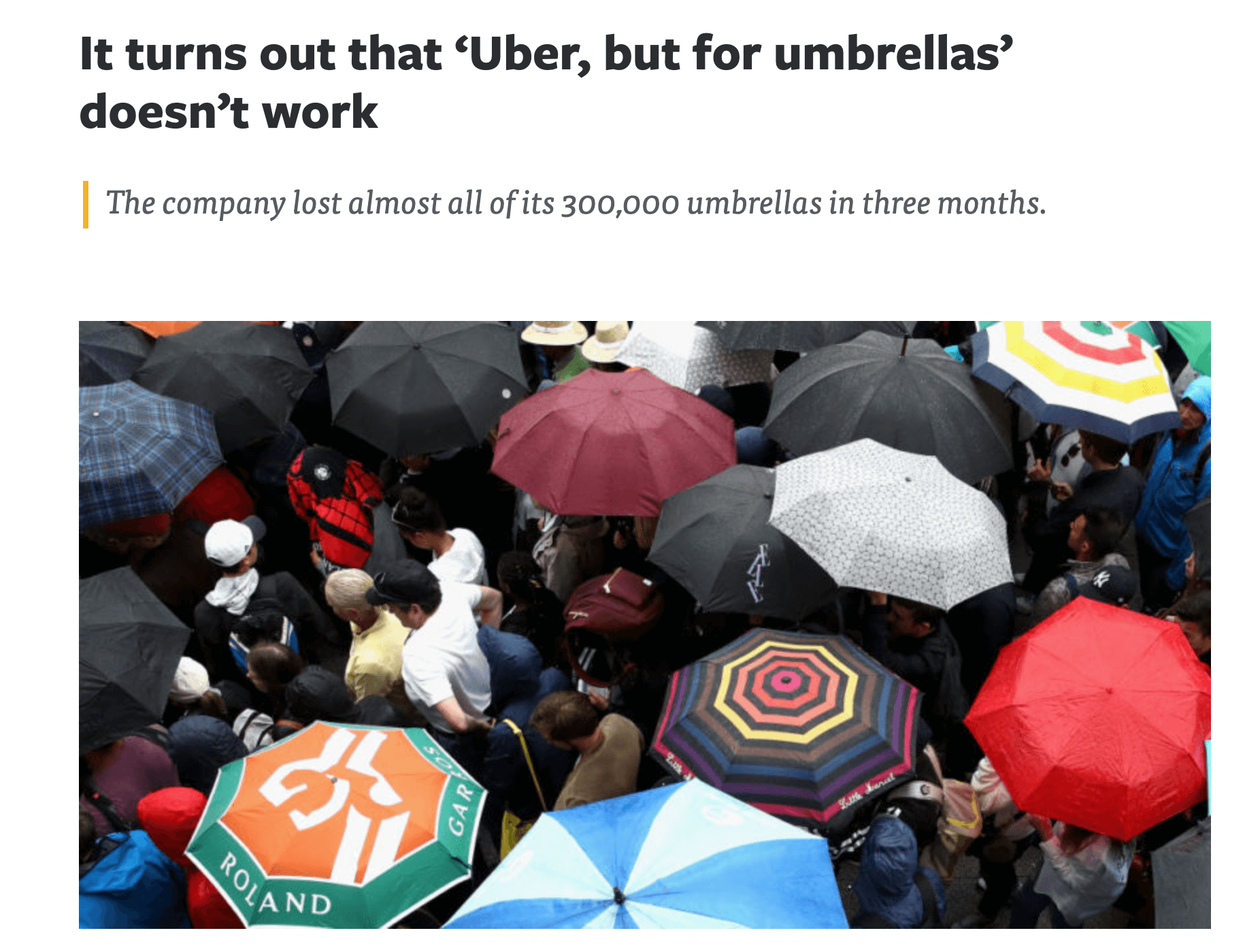 uber for umbrellas
