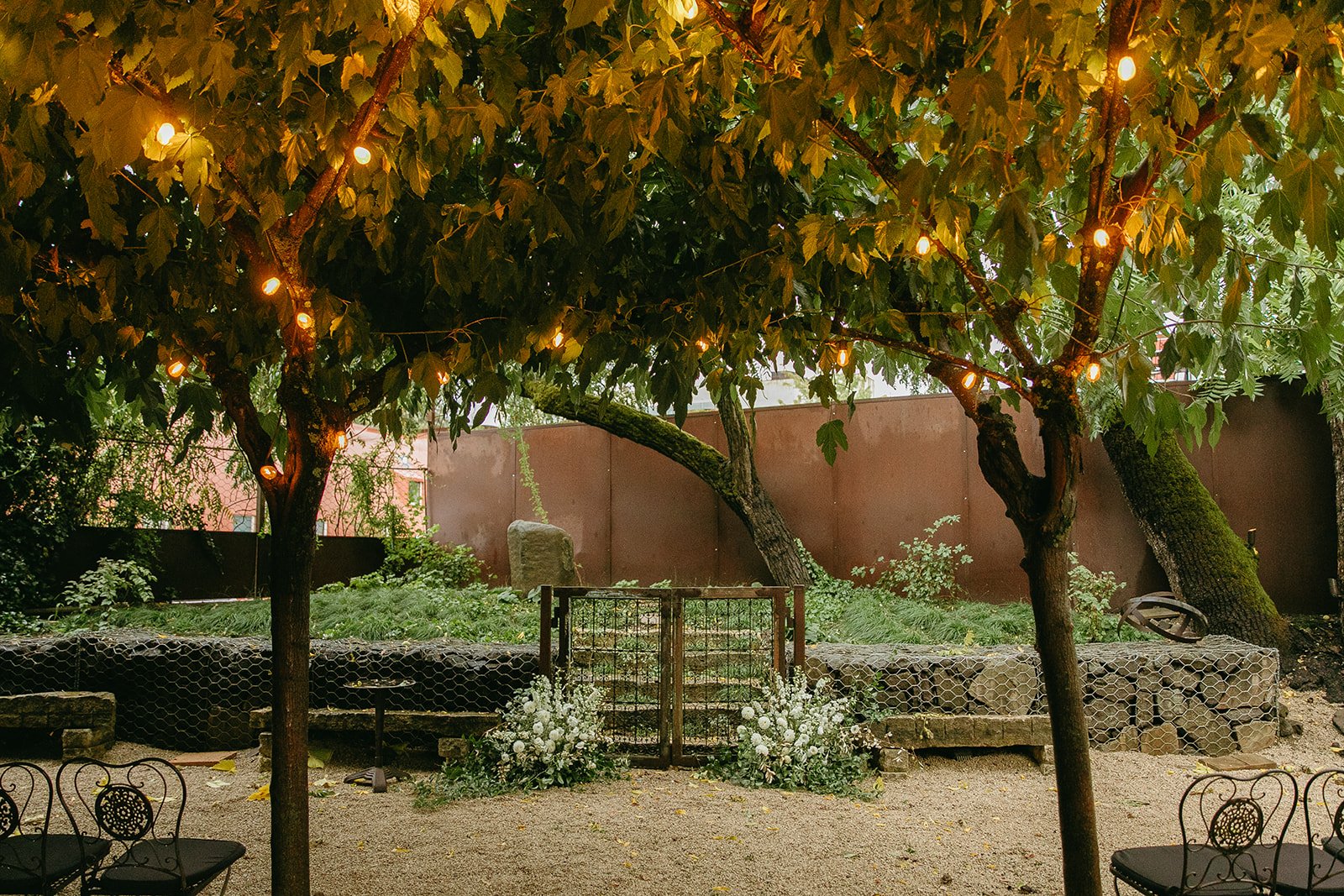 Rustic fall wedding with an outdoor wedding ceremony