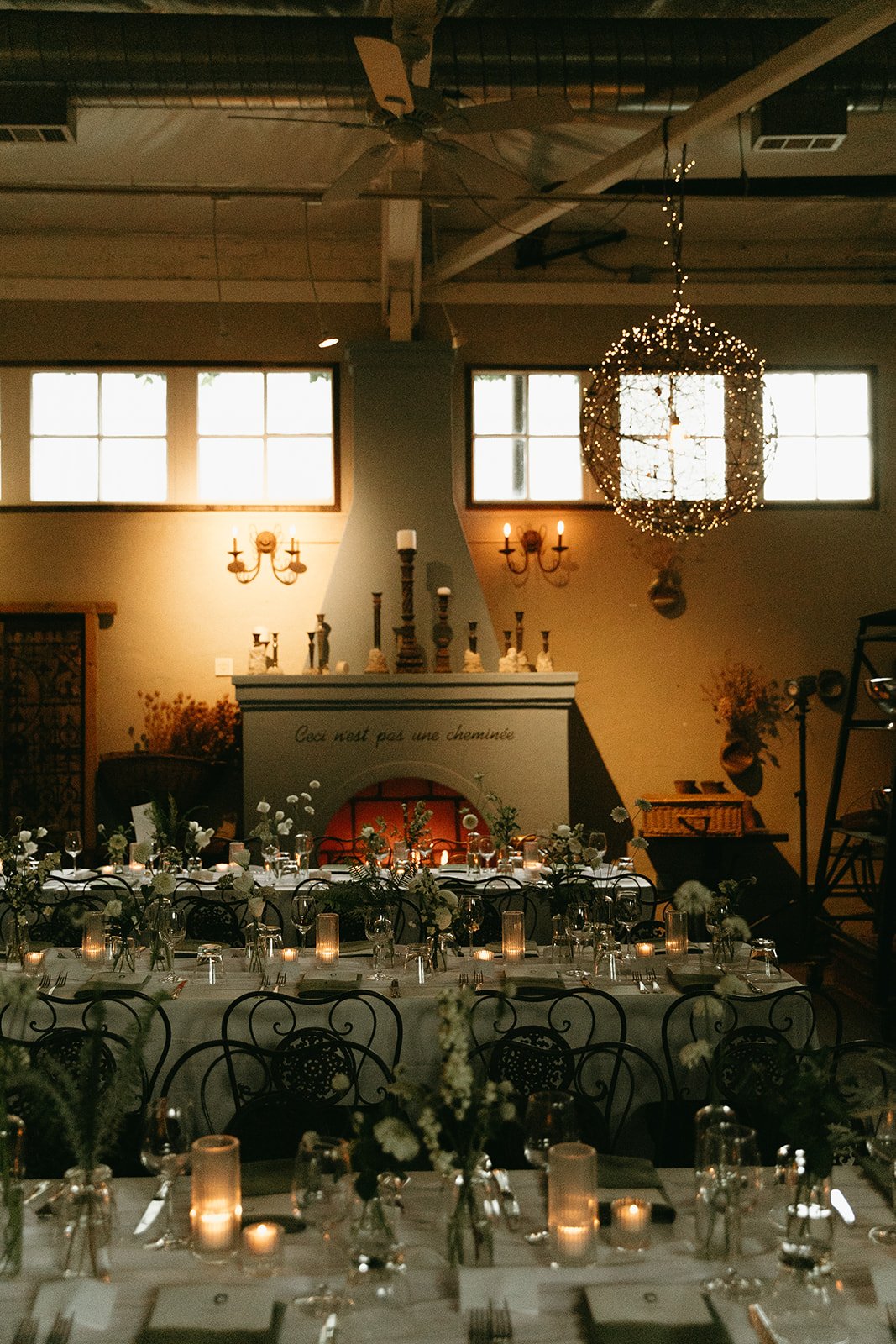 Wedding reception decor and florals