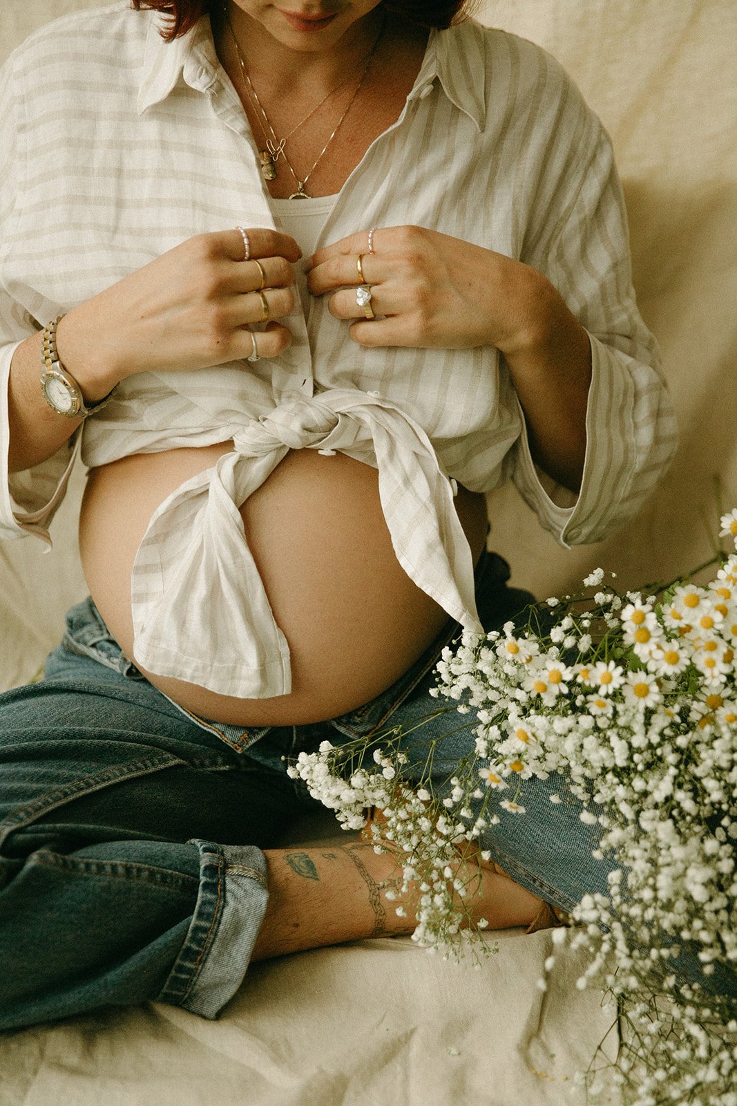 A fun candid Studio Maternity Photoshoot