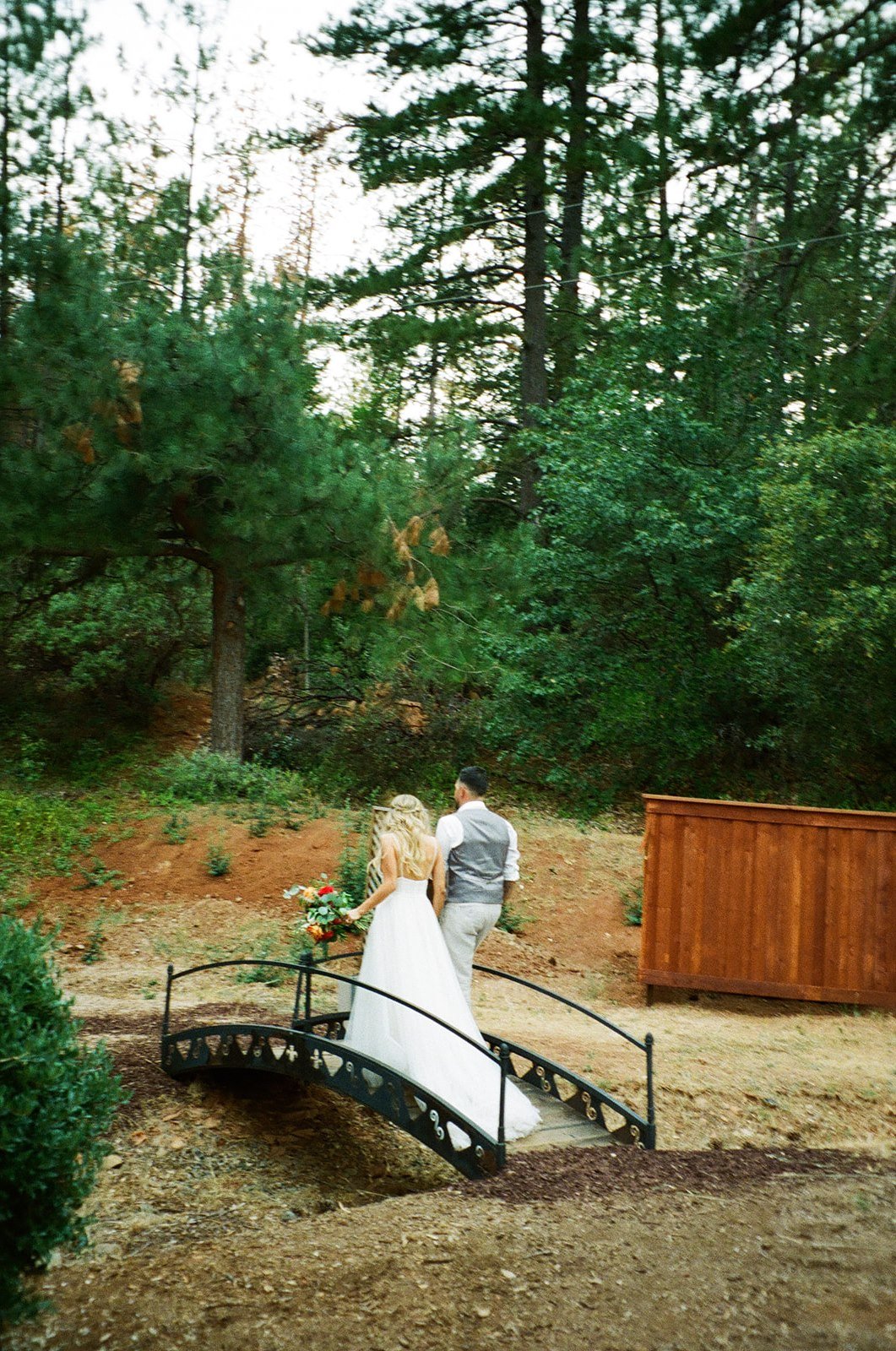 Intimate Outdoor wedding day in Foresthill California on film