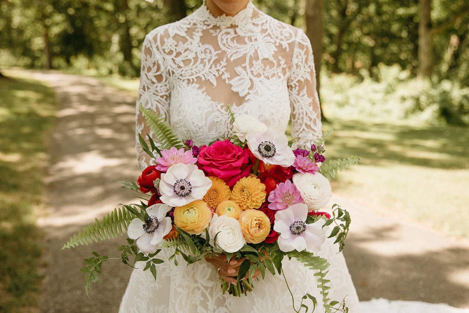 Beautiful vibrant bridal bouquet