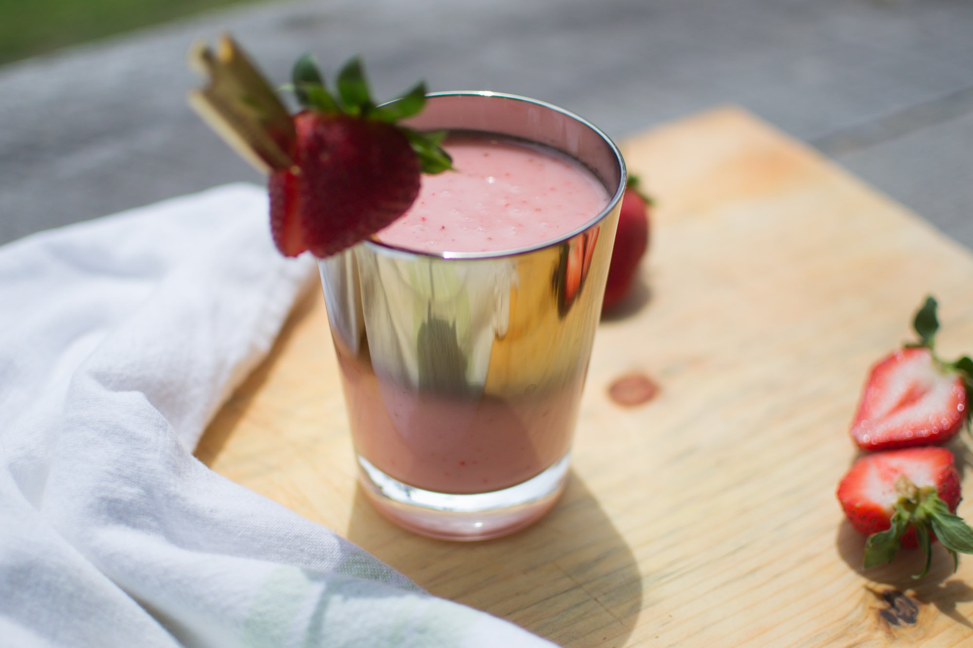Wild Rosebuds Quick and Easy Non-Dairy Strawberry Milkshake