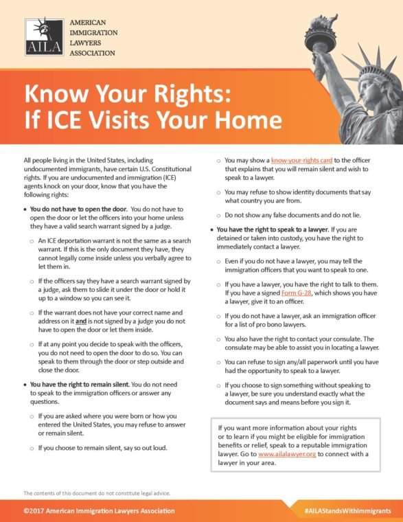 Know Your Rights if ICE Visits Your Home