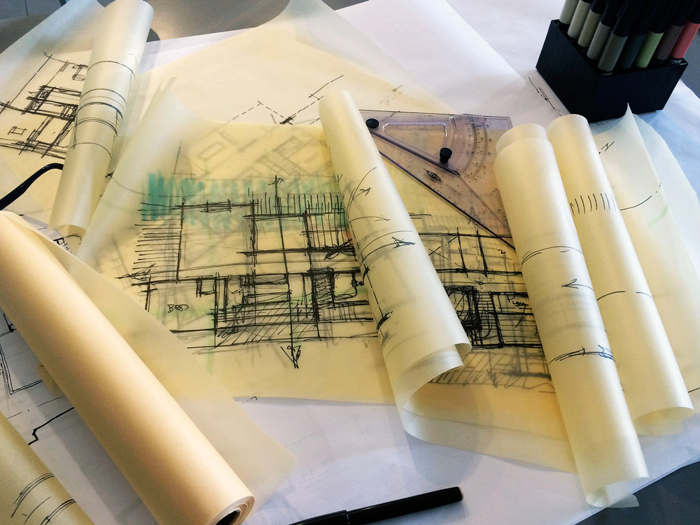 Building a Floor Plan Sketching Overlays the Design 