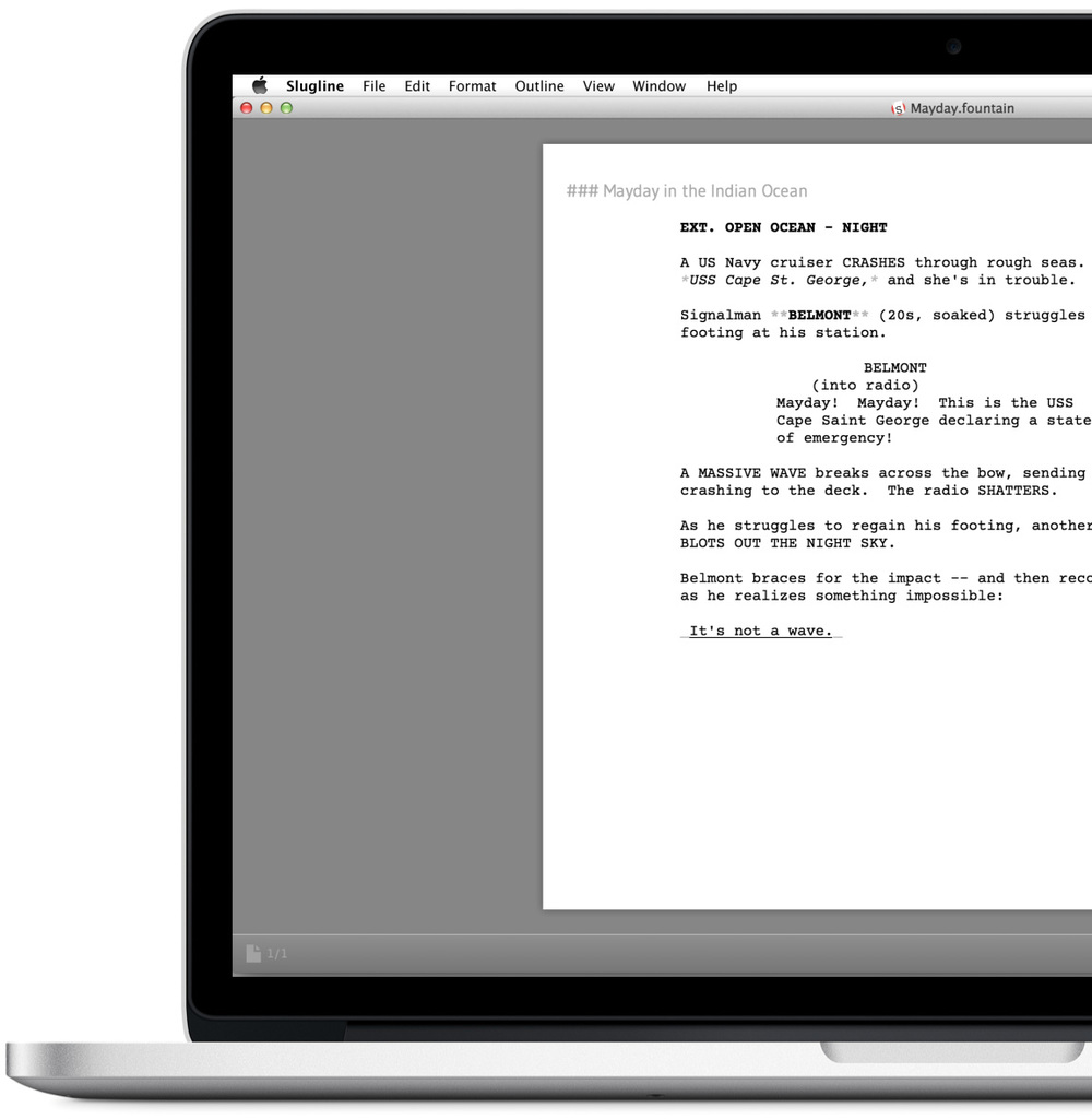 A working guide to screenwriting software