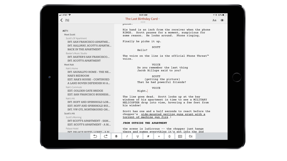 Screenwriting : I want to write a screenplay on my iPad! by Rose J. Miller