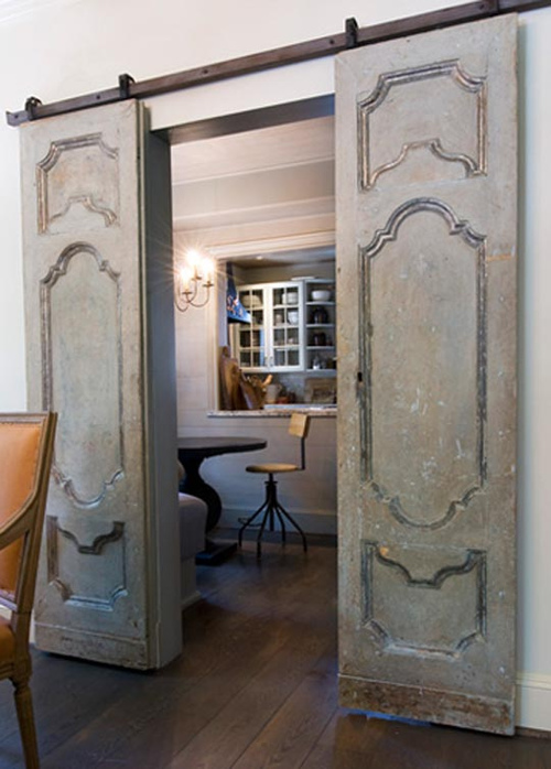 ARTICLE: Reclaimed Doors - Design's Entryway Into Yesterday | Image Source: Greige Design | CLICK LINK TO READ... http://carlaaston.com/designed/reclaimed-door-design-entryway-to-yesterday