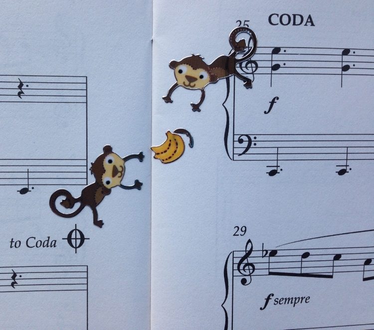 "Skipping to the Coda" might become monkeys throwing bananas. In Groovy Movie from Elissa Milne's fabulous  Little Peppers  book.