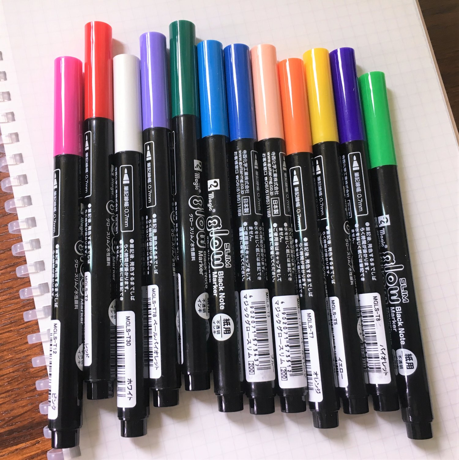 Teranishi Japan Chemical permanent marker Magic Ink Pen Large ML-8 8 color set 