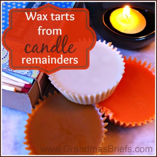 Wax tarts from candle remainders