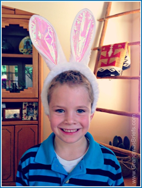 boy in bunny ears