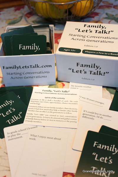 family, let's talk card game