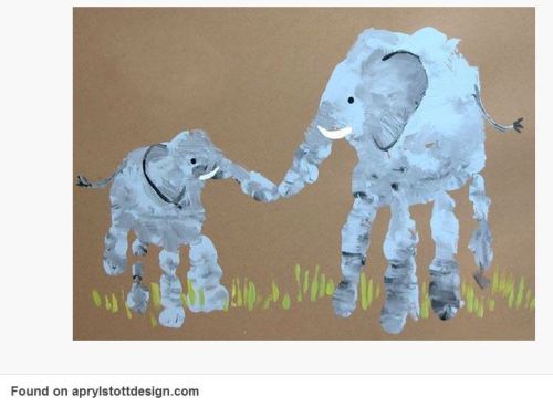 handprint elephant craft