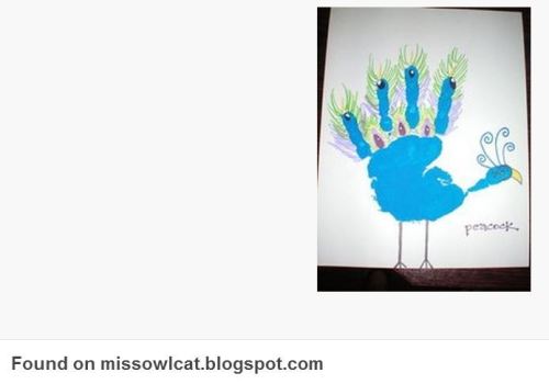 handprint peacock craft