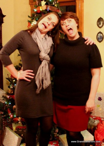 sisters at Christmas