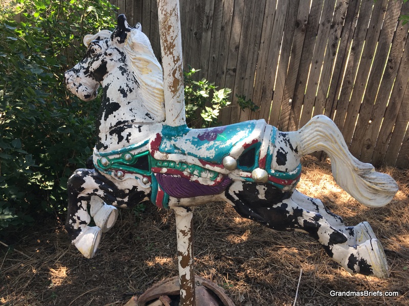 carousel horse yard art