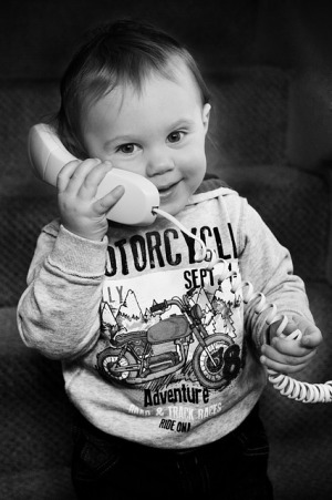 child on telephone