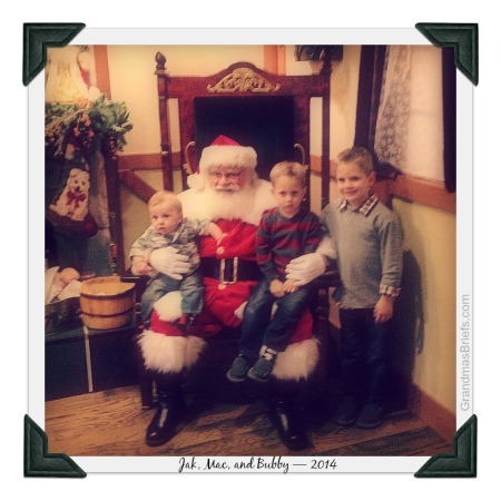 three boys with santa