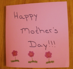 homemade mother's day card from daughter