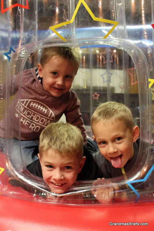 boys in bouncy house