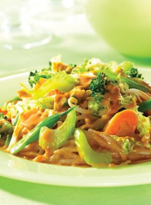 Mixed Vegetables in Spicy Peanut Sauce