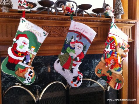 Homemade Christmas stockings