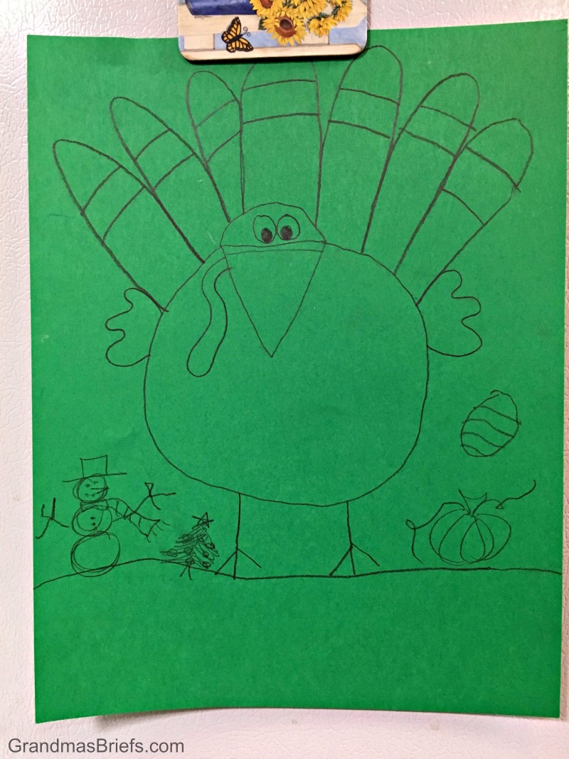 how to draw a turkey