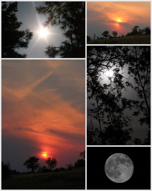 photos of super moon and sun sets